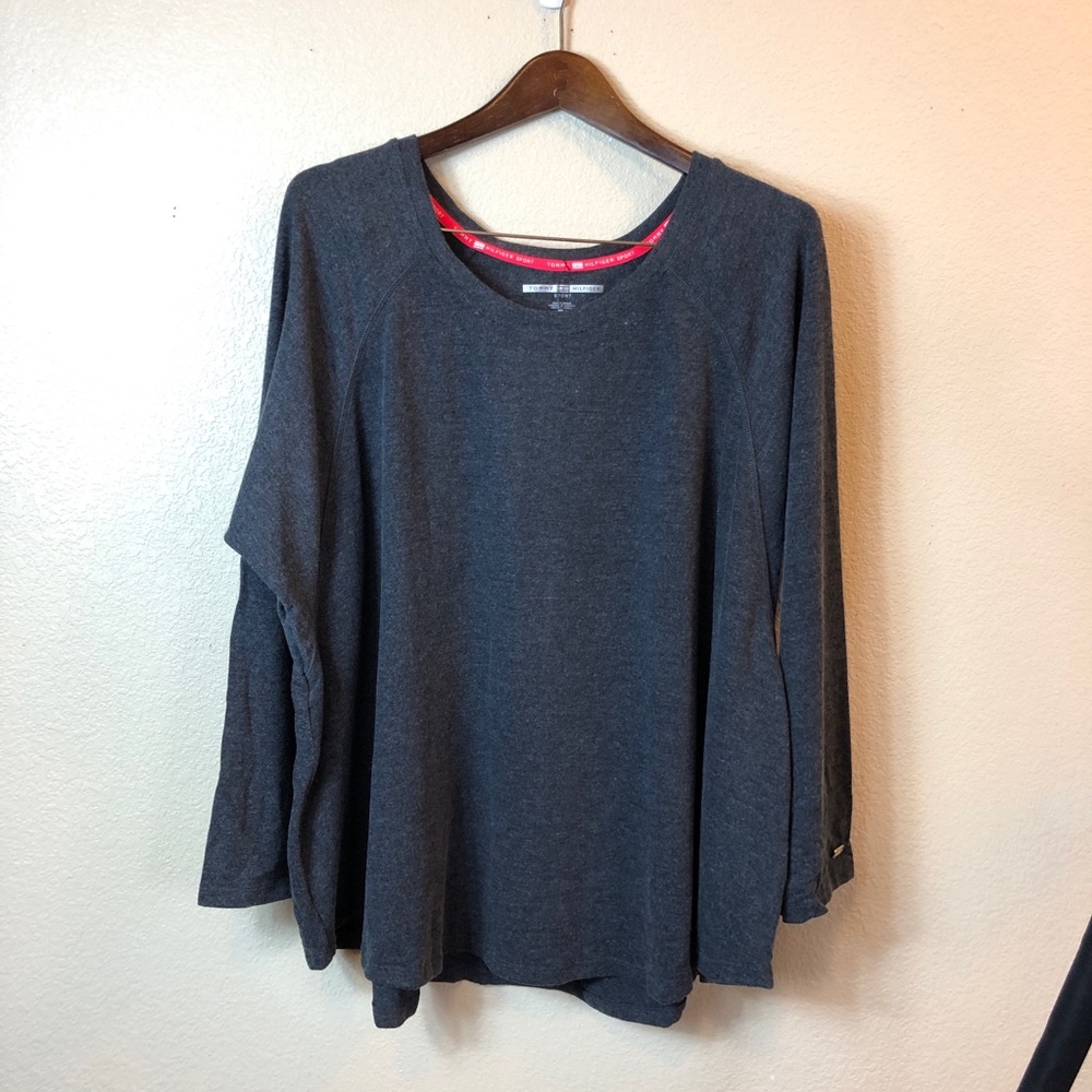 Tommy Hilfiger || Gray Sport Overaized Blouse